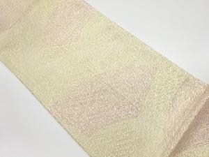 リサイクル　佐賀錦地紙に菱模様織出し全通袋帯